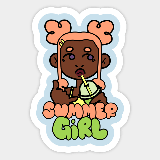 summer girl ! Sticker by stickerjock
